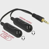 DELOCK Kabel Jack 1x St > 2xBu 3Pin, 19cm